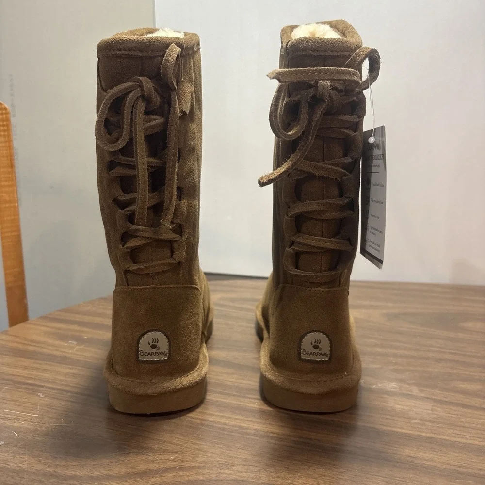 Bearpaw Phylly Youth Hickory II Suede Boots Size 4